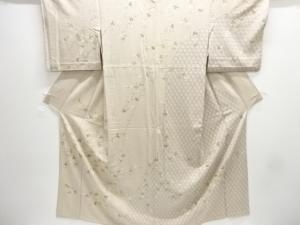 総刺繍籠目に萩模様単衣訪問着